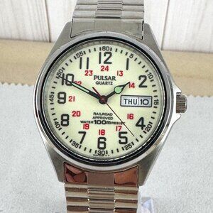 Vintage Pulsar Railroad Approved Quartz Stainless steel Watch